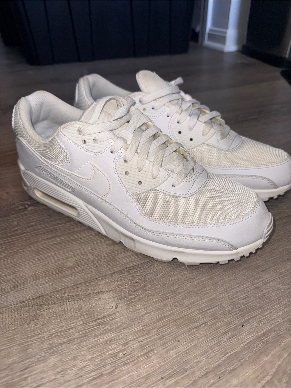 Nike Women's All-White Mesh & Leather Sneakers